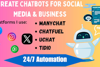 build chatbots for businesses social media using uchat tidio chatfuel manychat