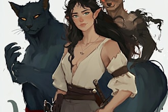 draw your dnd character art or character design