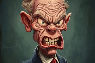 make a political cartoon character design