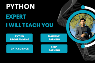 be your mentor teacher to help python sql for machine learning and data science