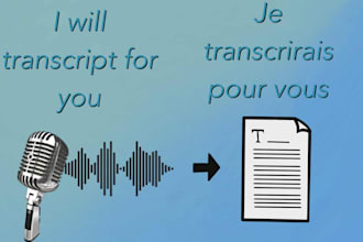 transcript a video to text for you  french or english