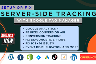 set up conversion API server side tracking ga4 tracking and GTM