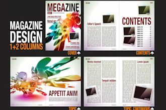 design magazine, catalog, booklet, newsletter, layout catalog, brochures, flyer
