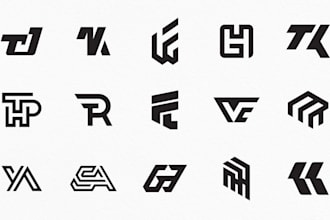 create a monogram initial logo using one to three letters