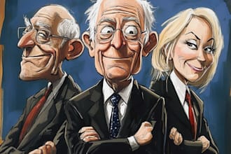make a profesional funny political or social cartoons