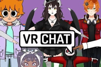 vrchat avatar vr character vrc avatar 3d furry avatar 3d vtuber model