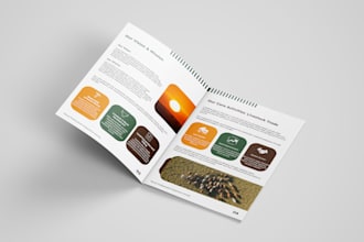 design brochure, company profile, annual report or proposal