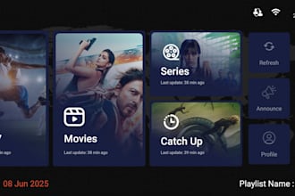 rebrand purple easy player with your iptv service name and logo with dns panel