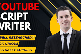 be your professional faceless youtube scriptwriter for any niche