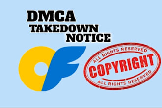 takedown the yt,fb, tiktok,google and instagram under dmca