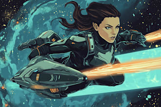make sci fi illustration and sci fi art