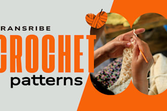 transcribe crochet video into written crochet pattern in english or indonesian