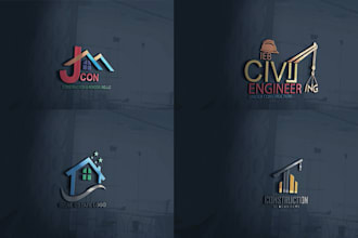 create professional real estate and construction logo