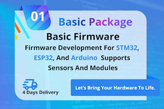 develop professional firmware for stm32 esp32 arduino rpi