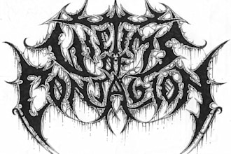 draw metal, brutal, death metal logo for your band, brand