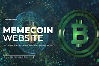 create meme coin website token landing page meme coin landing page