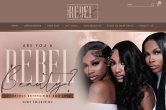 hair website hair extension shopify store wix hair extension website wig website