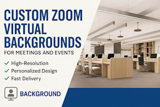 design fully customized zoom backgrounds with your logo and branding