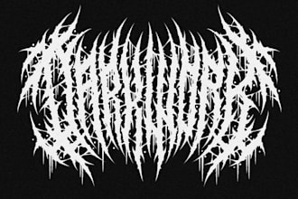design high quality black metal logo for your business