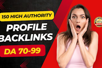 create 150 profile backlinks for seo link building and boost google ranking