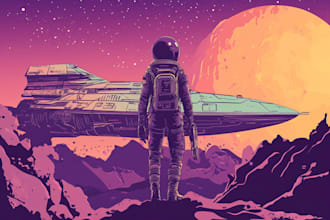 make spaceship, sci fi illustration and sci fi art