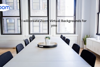 design 2 google meet, zoom virtual background with your logo