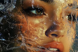 draw realistic digital oil painting from your photo
