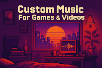 compose custom lofi synthwave music for games and videos