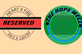 design a circular round, patch, stamp label, logo design