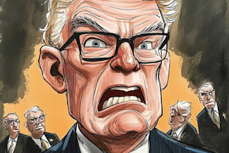 create professional editorial and political cartoon