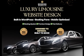 design a professional limousine website with booking system