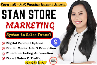 setup stan store digital products, stan store marketing stan store sales funnel