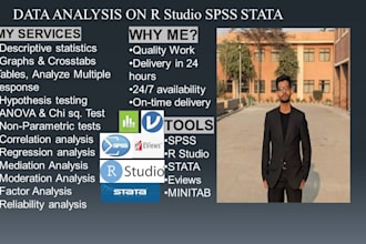 do data analysis interpretation on rstudio spss stata