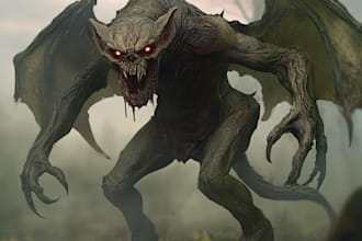 draw horror or fantasy monster or creature for you