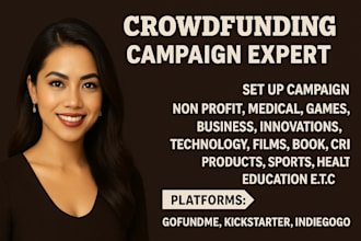 do crowdfunding setup and promo
