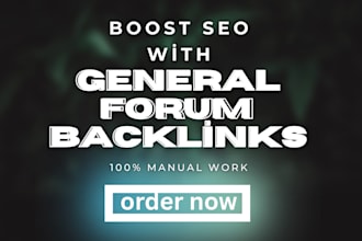 manually create SEO friendly general forum backlinks