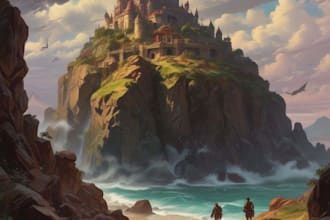 provide environment concept art and fantasy landscape