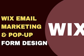 design wix popup forms or wix email template and newsletter