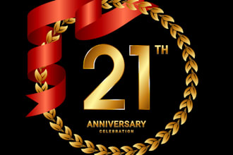 do minimalist anniversary logo design and brand identity
