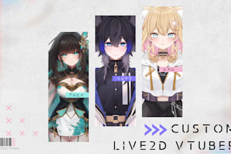 draw high quality live2d anime vtuber model for your stream