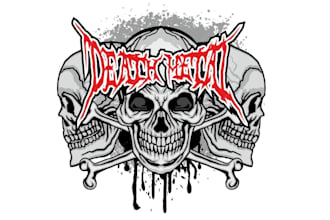 draw metal, brutal, death metal logo for your band, brand