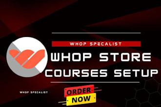 arrange a whop store course, content, products effectively