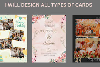 design greeting cards christmas and birthday invitations