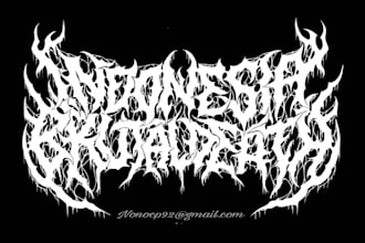 create death metal, black metal, and brutal death metal logo