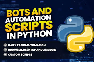 python script programming, python gui, python bot coding, web scraping, ffmpeg