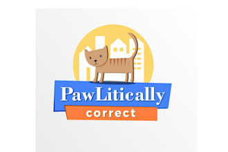 make professional cats happy paw litically correct logo