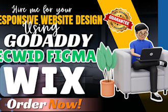 design 7 figures responsive websites using wix godaddy ecwid figma