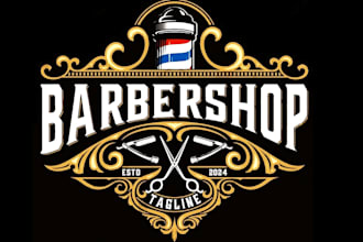 do professional barber shop, barber, spa and beauty salon logo design