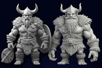 sculpting 3d custom miniature characters for 3d printing
