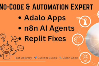 build adalo apps develop ai agents with n8n and fix replit projects